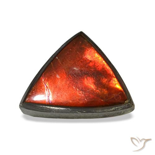 Ammolita multicolor natural de 1,77 ct, trillón, opaco