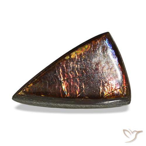 Ammolita multicolor natural de 1,89 ct, trillón, opaco