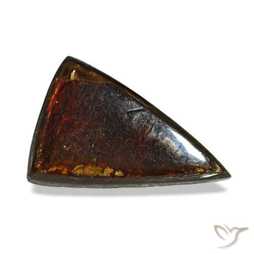 Ammolita multicolor natural de 1,89 ct, trillón, opaco