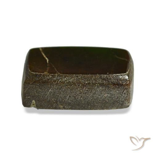 Ammolita multicolor natural de 1,68 ct, baguette, opaco