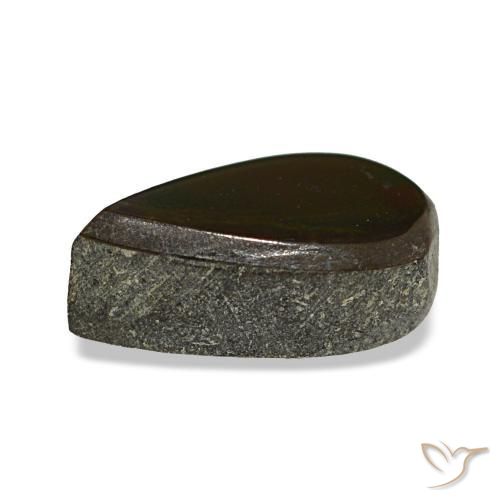 Ammolita multicolor natural de 1,48 ct, en forma de pera, opaco