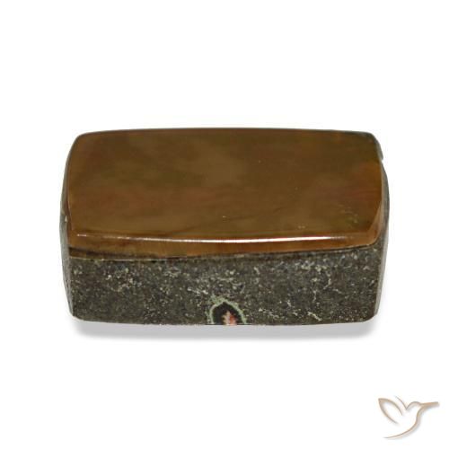Ammolita multicolor natural de 4,63 ct, baguette, opaco
