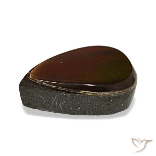 Ammolita multicolor natural de 3,35 ct, en forma de pera, opaco
