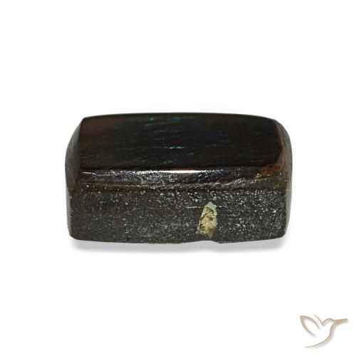 Ammolita multicolor natural de 1,43 ct, baguette, opaco