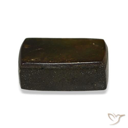 Ammolita multicolor natural de 2,96 ct, baguette, opaco