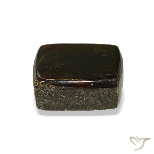 Ammolita multicolor natural de 2,08 ct, baguette, opaco