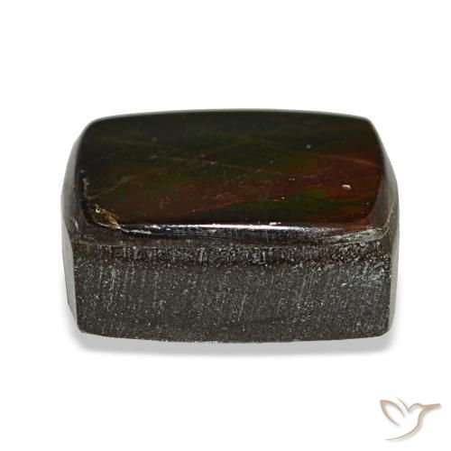Ammolita multicolor natural de 3,16 ct, baguette, opaco