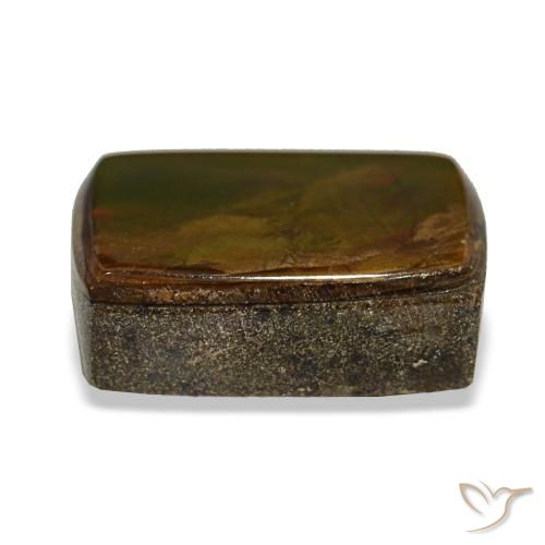 Ammolita multicolor natural de 2,58 ct, baguette, opaco