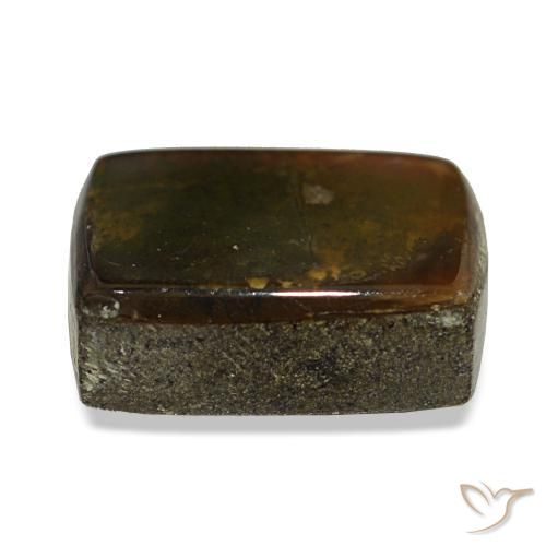 Ammolita multicolor natural de 2,38 ct, baguette, opaco