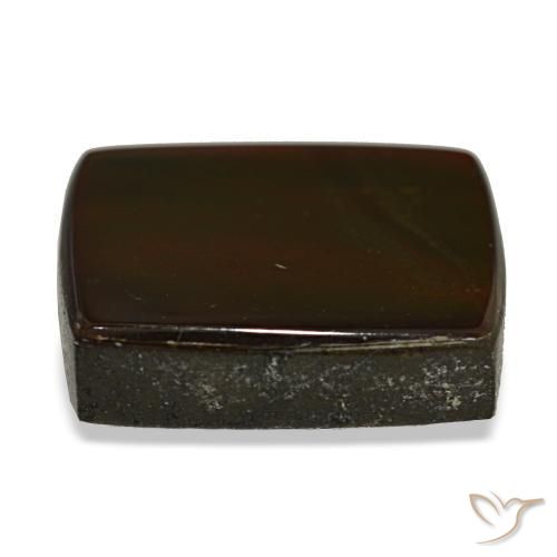 Ammolita multicolor natural de 11,22 ct, baguette, opaco