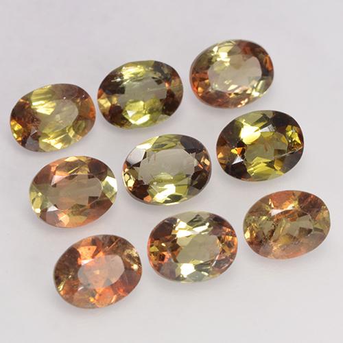 Gemas de andalucita Multicolor natural de 2.90 ct, Corte Óvalo, VS-SI