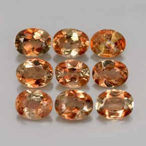 Gemas de andalucita multicolor natural de  ct, corte óvalo, VVS-VS