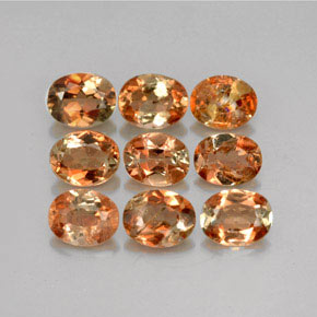 Gemas de andalucita multicolor natural de  ct, corte óvalo, VVS-VS