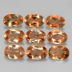 Gemas de andalucita multicolor natural de  ct, corte óvalo, VVS-VS