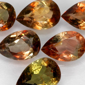 Gemas de andalucita multicolor natural de  ct, en forma de pera, VS