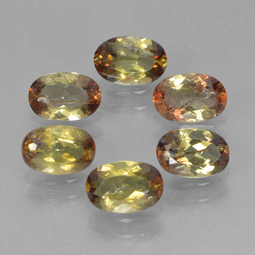 Gemas de andalucita multicolor natural de 2,69 ct, corte óvalo, VS-SI