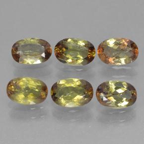 Gemas de andalucita multicolor natural de 2,69 ct, corte óvalo, VS-SI