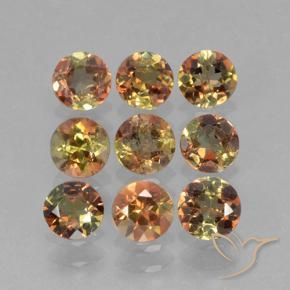 Gemas de andalucita Multicolor natural de 2.37 ct, Corte Redondo, VS-SI