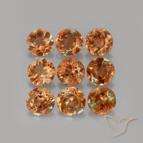 Gemas de andalucita Multicolor natural de 2.24 ct, Redondo, VS