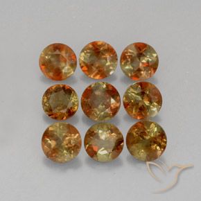Gemas de andalucita Multicolor natural de 2.39 ct, Redondo, VS-SI