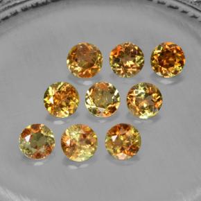 Gemas de andalucita multicolor natural de 2,28 ct, corte redondo, VS-SI