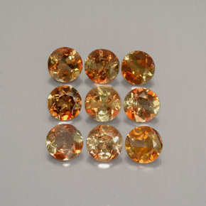 Gemas de andalucita multicolor natural de  ct, corte redondo, VS