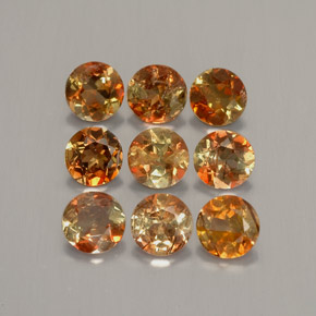 Gemas de andalucita multicolor natural de  ct, corte redondo, VS