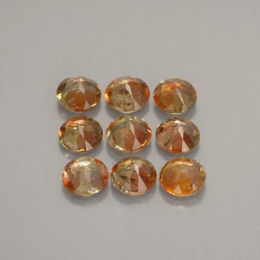 Gemas de andalucita multicolor natural de  ct, corte redondo, VS