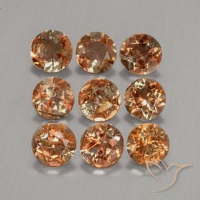 Gemas de andalucita Multicolor natural de 2.25 ct, Redondo, VS-SI