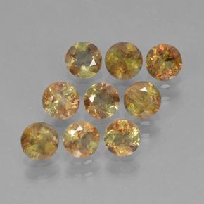 Gemas de andalucita multicolor natural de 2,34 ct, corte redondo, VS-SI