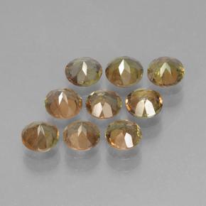 Gemas de andalucita multicolor natural de 2,34 ct, corte redondo, VS-SI