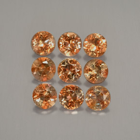 Gemas de andalucita multicolor natural de 2,34 ct, corte redondo, VS-SI