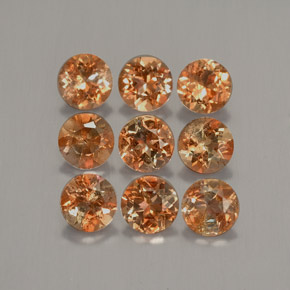 Gemas de andalucita multicolor natural de 2,34 ct, corte redondo, VS-SI