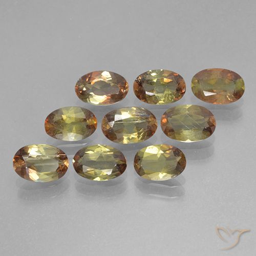 3.45ctw Natural Multicolor andalucita, Ovalada, VS-SI