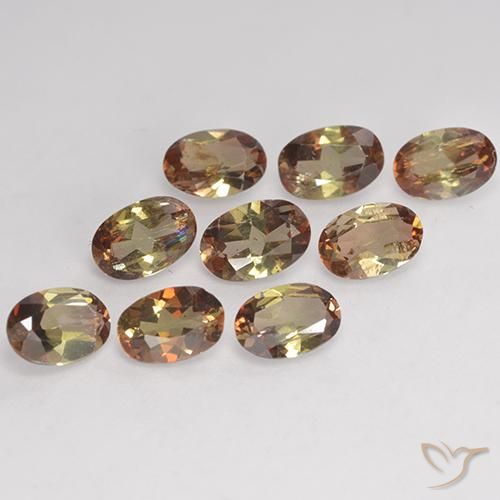 Gemas de andalucita Multicolor natural de 3.61 ct, Ovalada, VS-SI