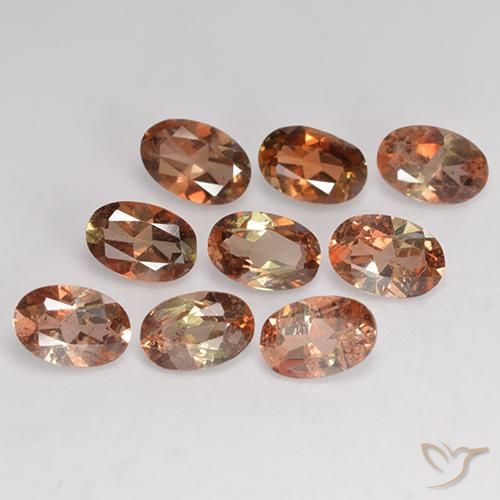 Gemas de andalucita Multicolor natural de 3.75 ct, Ovalada, VS-SI