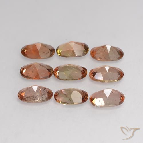 Gemas de andalucita Multicolor natural de 3.75 ct, Ovalada, VS-SI