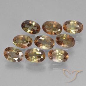 Gemas de andalucita Multicolor natural de 3.76 ct, Ovalada, VS-SI