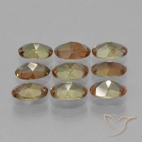 Gemas de andalucita Multicolor natural de 3.76 ct, Ovalada, VS-SI