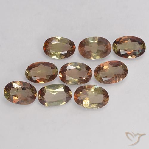 Gemas de andalucita Multicolor natural de 3.33 ct, Ovalada, VS-SI