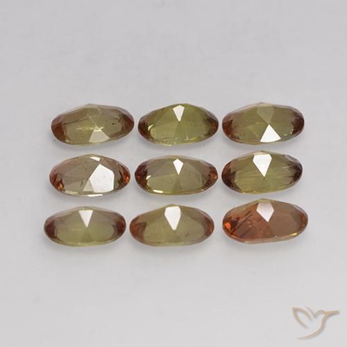 Gemas de andalucita Multicolor natural de 3.67 ct, Ovalada, VS-SI