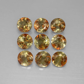Gemas de andalucita multicolor natural de  ct, corte redondo, VS-SI