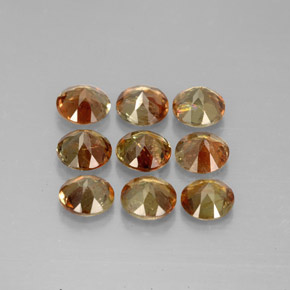 Gemas de andalucita multicolor natural de  ct, corte redondo, VS-SI