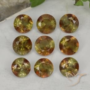 Gemas de andalucita Multicolor natural de 2.31 ct, Redondo, VS-SI