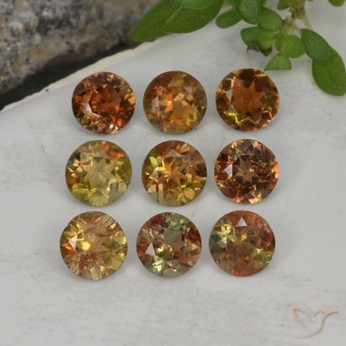 2.37ctw Natural Multicolor andalucita, Redondo, VS-SI