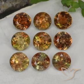 Gemas de andalucita Multicolor natural de 2.37 ct, Redondo, VS-SI