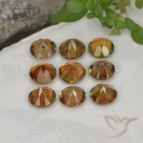 Gemas de andalucita Multicolor natural de 2.37 ct, Redondo, VS-SI