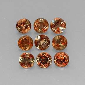 Gemas de andalucita multicolor natural de 2,26 ct, corte redondo, VS-SI