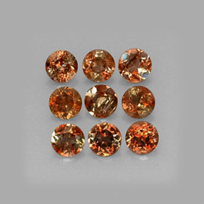 Gemas de andalucita multicolor natural de 2,26 ct, corte redondo, VS-SI