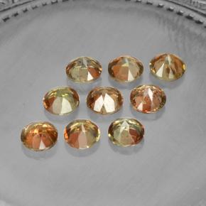 Gemas de andalucita multicolor natural de 2,40 ct, corte redondo, VS-SI
